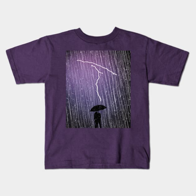 Purple Rain Kids T-Shirt by The House of Hurb